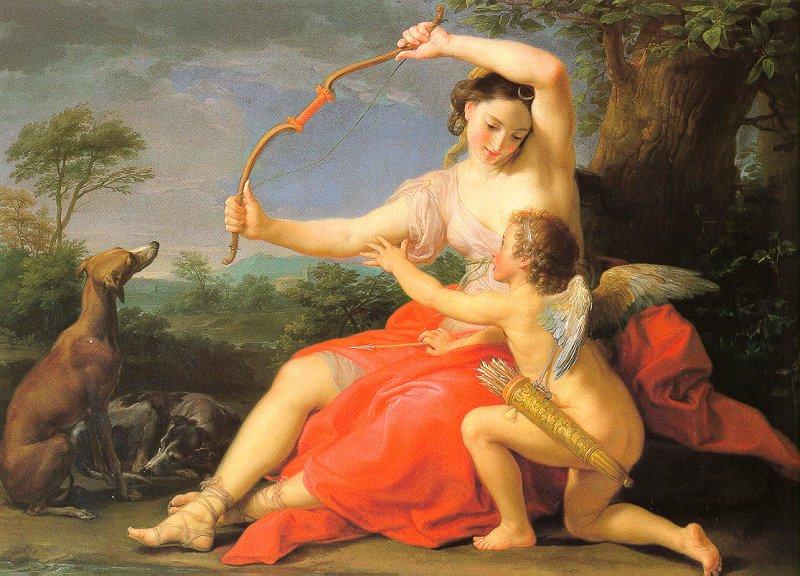 BATONI, Pompeo Diana Cupid Germany oil painting art